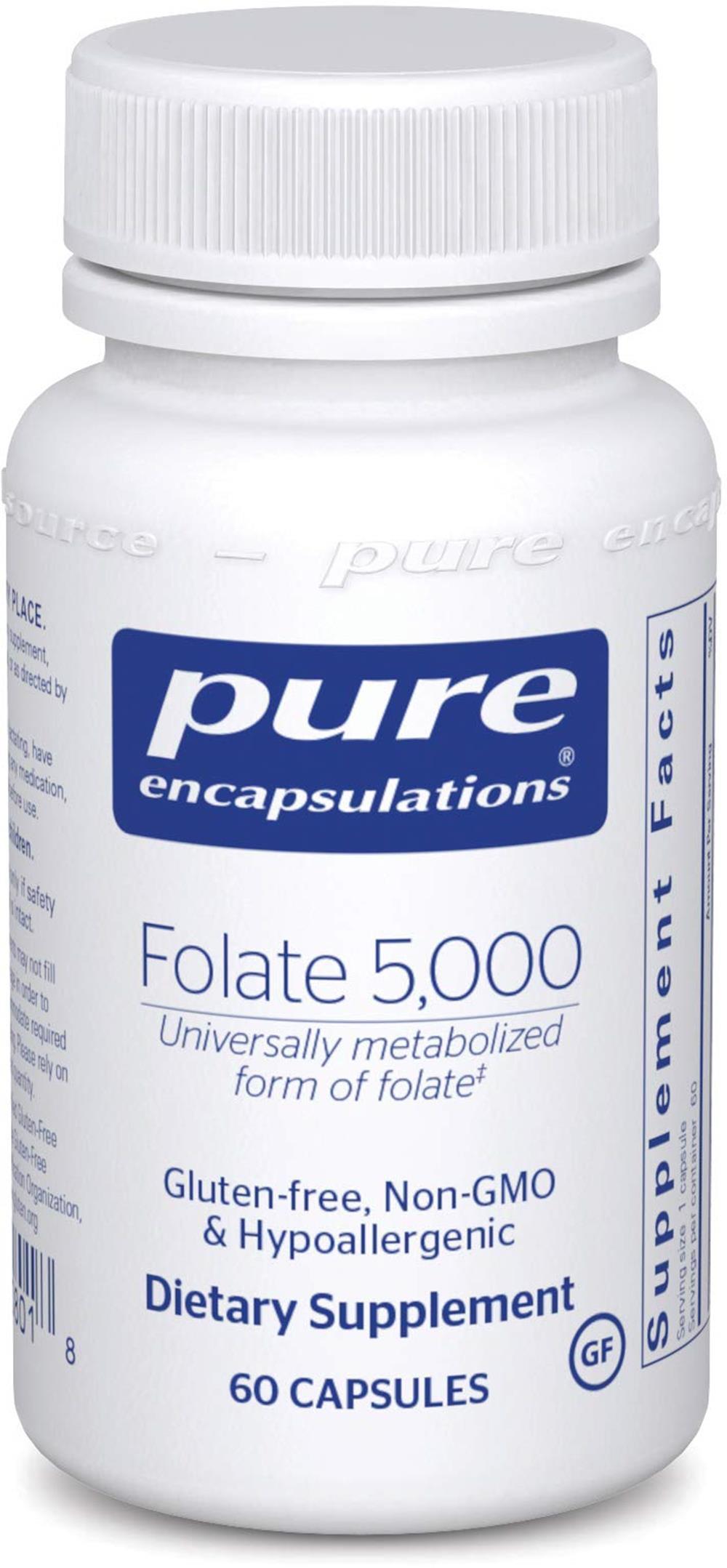 Pure Encapsulations Folate 5,000 -- 60 Capsules