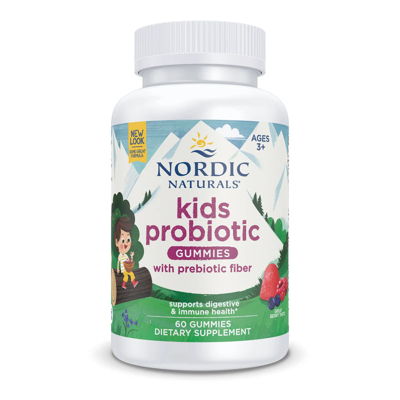 Nordic Naturals Kids Kids Probiotic Gummies w/ Prebiotic Fiber -- 60 Gummies