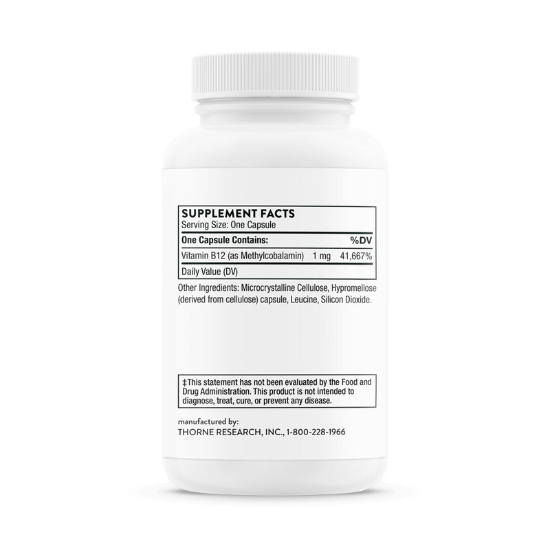 Thorne Vitamin B12 (formerly Methylcobalamin) -- 60 Capsules