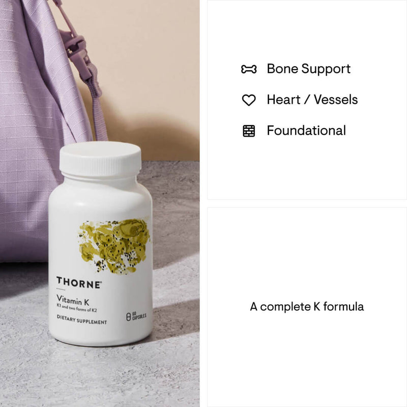 Thorne Vitamin K (formerly 3-K Complete) -- 60 Capsules