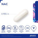 Pure Encapsulations - NAC 900 mg - Amino Acids to Support Respiratory Function, Glutathione Production, and Detoxification* - 120 Capsules