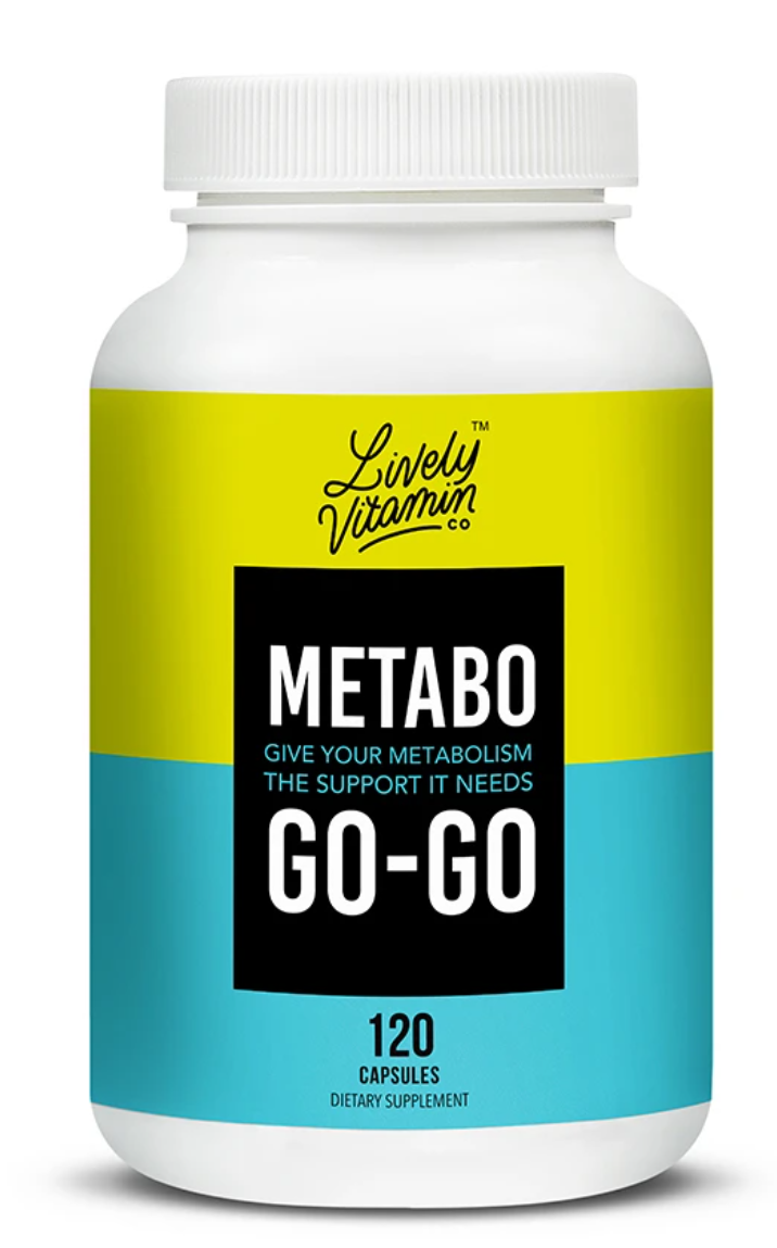 Lively Vitamin Co. Metabo Go-Go - Metabolism - Energy Production - Boost Performance - Weight Management - Reduce Cravings - Dairy Soy Gluten Free - Vegan Capsules