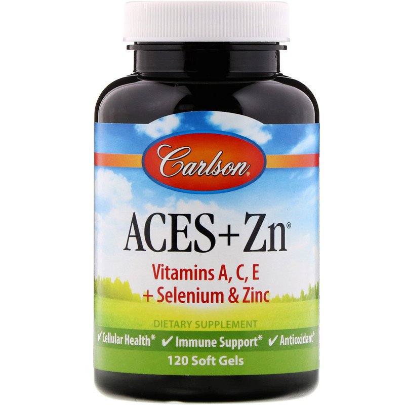 Carlson ACES + Zn Vitamins A, C, E + Selenium & Zinc -- 120 Soft Gels