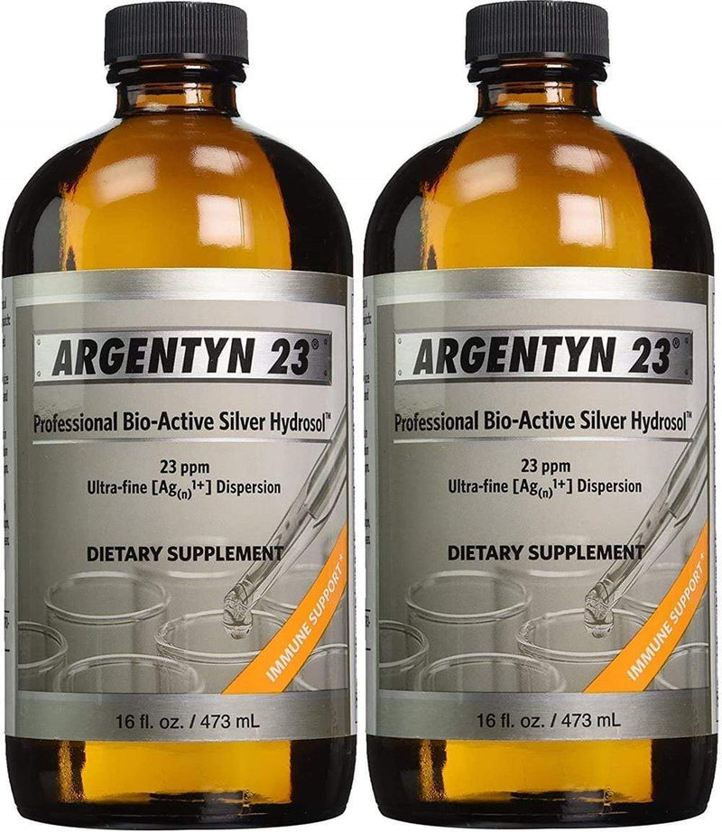 Argentyn 23 Professional Bio-Active Silver Hydrosol Twist Top Bottle  -- 1 oz (29.57 mL) 16oz 2-pack