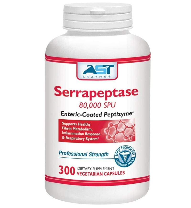 AST Enzymes Serrapeptase 80k -- 120 Capsules 300 Capsules