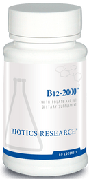 Biotics Research B12 2000 With Folate -- 60 Lozenges