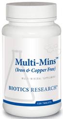 Biotics Research Multi-Mins Iron & Copper Free -- 120 Tablets