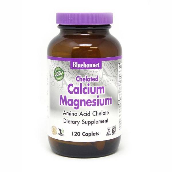 Bluebonnet Albion Chelated Calcium Magnesium -- 120 Caps