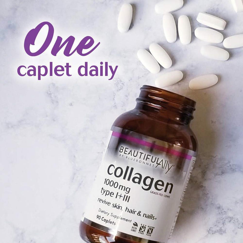 Bluebonnet Beautiful Ally Collagen 1000mg Type I & III -- 90 Caplets