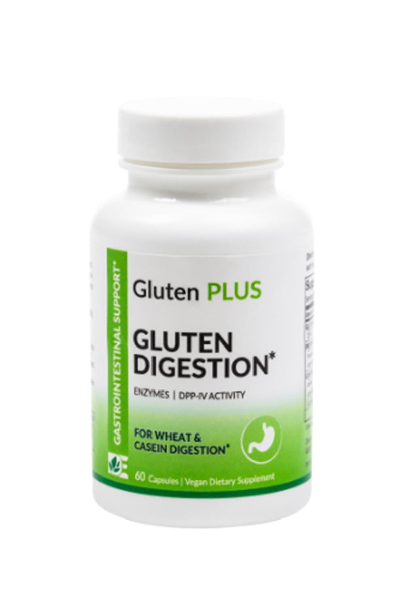 Dynamic Enzymes Eat E-Z Gluten + - 60 Vegan Capsules - Gluten Digestion & Breakdown - Leaky Gut - Promotes Nutrient Absorption - Non-GMO & Plant Based