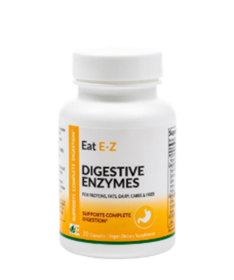 Dynamic Enzymes Eat E-Z Original - 30 Vegan Capsules - Complete Digestive Enzyme Supplement - Supports Complete Digestion - Anti-Bloating - Gut Health