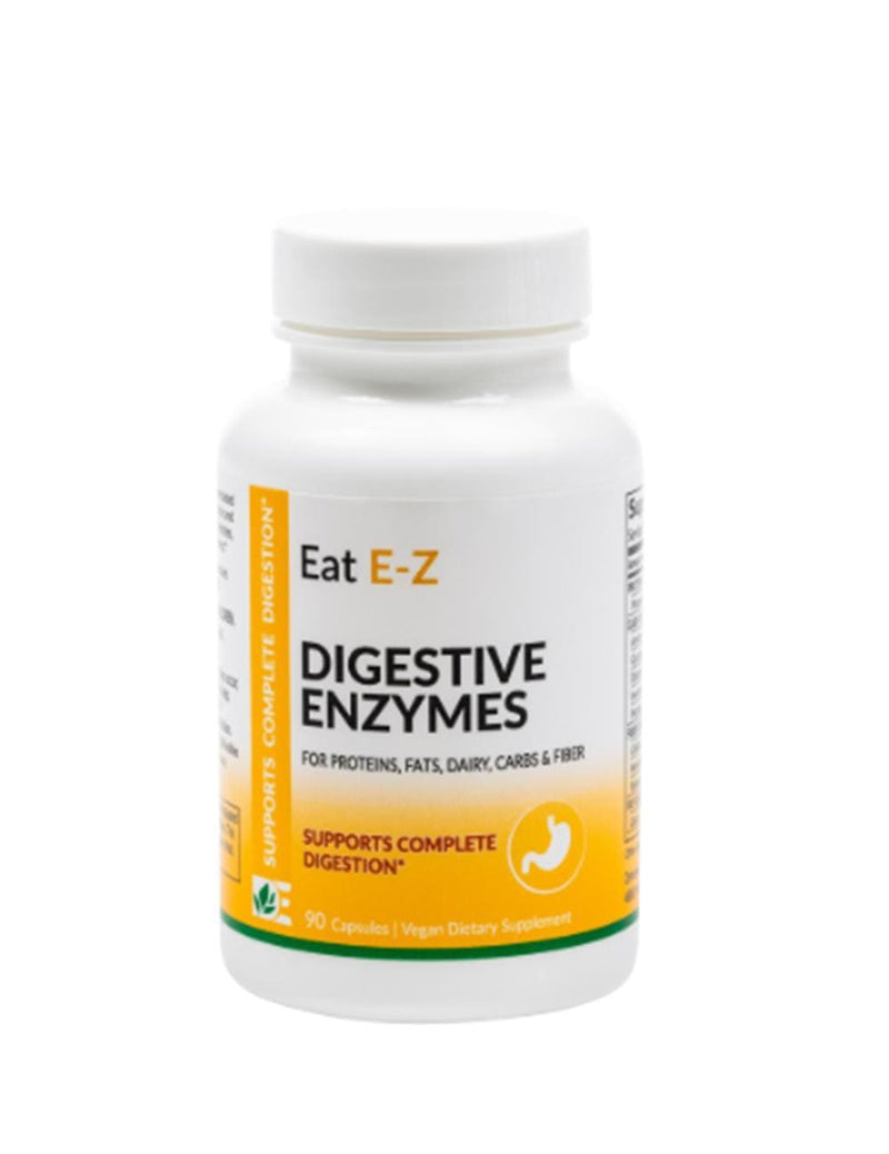 Dynamic Enzymes Eat E-Z Original - 90 Vegan Capsules - Complete Digestive Enzyme Supplement - Supports Complete Digestion & Nutrient Absorption - Anti Bloating - Gut Health