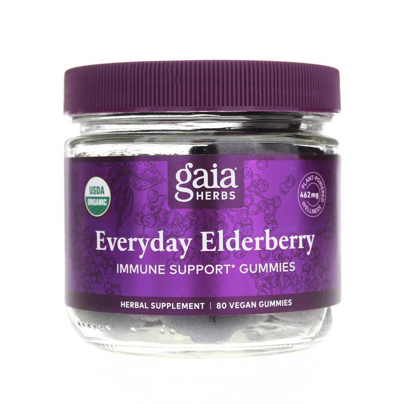 Gaia Herbs Everyday Elderberry -- 80 Gummies