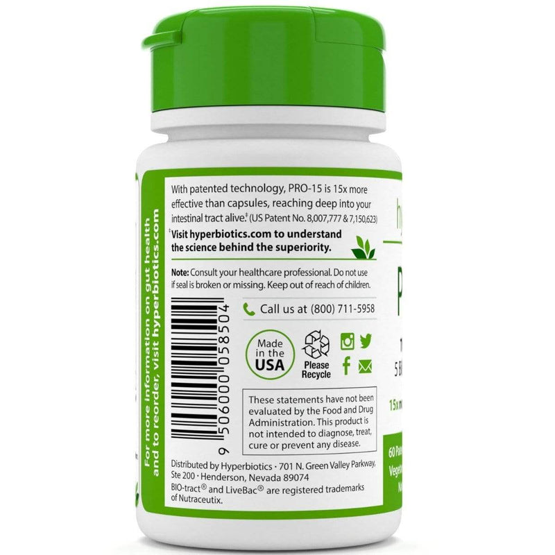 Hyperbiotics PRO-15 The Perfect Probiotic -- 60 Time-Released Pearls