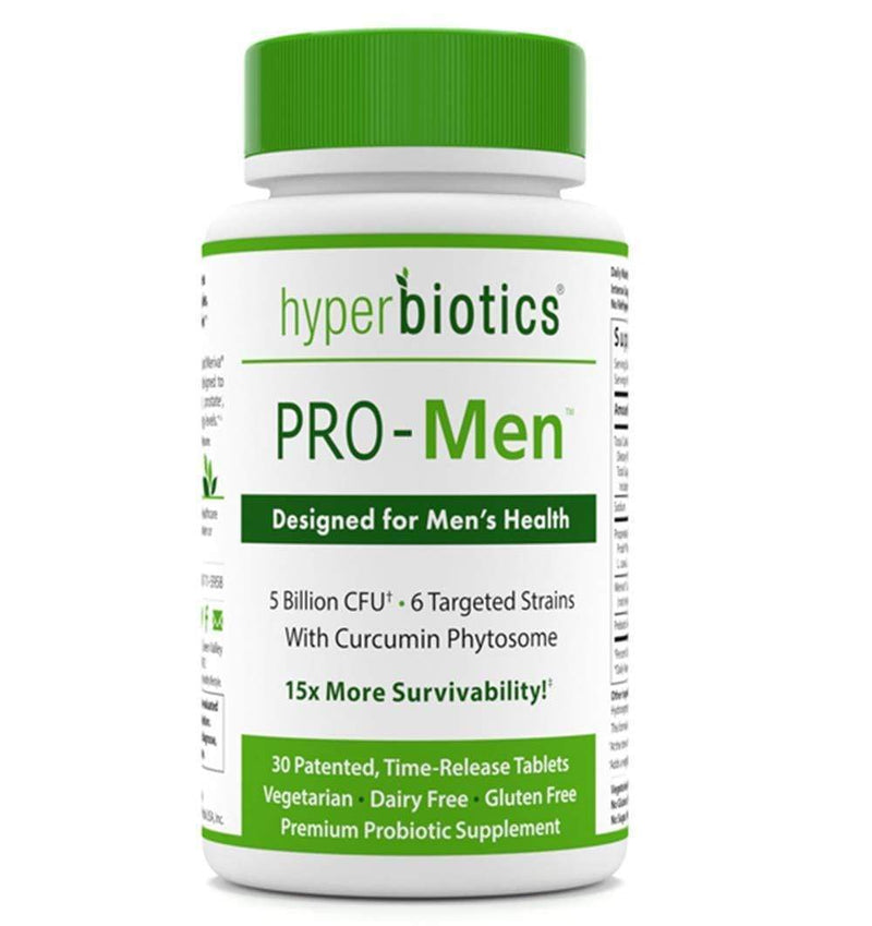 Hyperbiotics PRO-Men - Probiotics for Men w-Curcumin Phytosome -- 30 Count 30 Count