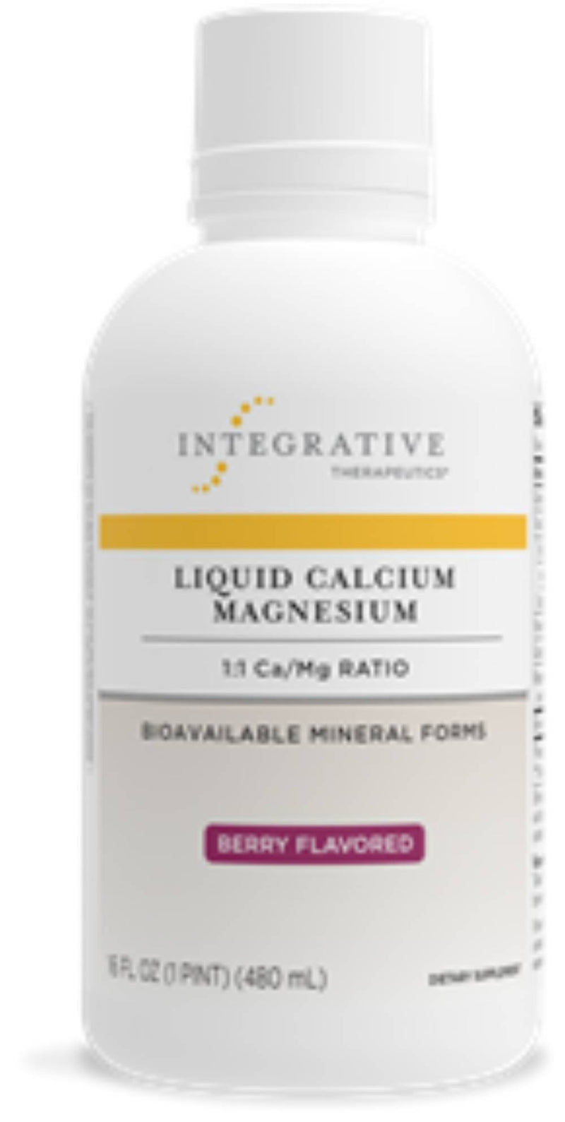 Integrative Therapeutics Liquid Calcium Magnesium 1:1 Cal-Mag Ratio Berry Flavored -- 16 fl  oz