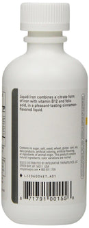 Integrative Therapeutics Liquid Iron Cinnamon Flavor -- 6 fl oz