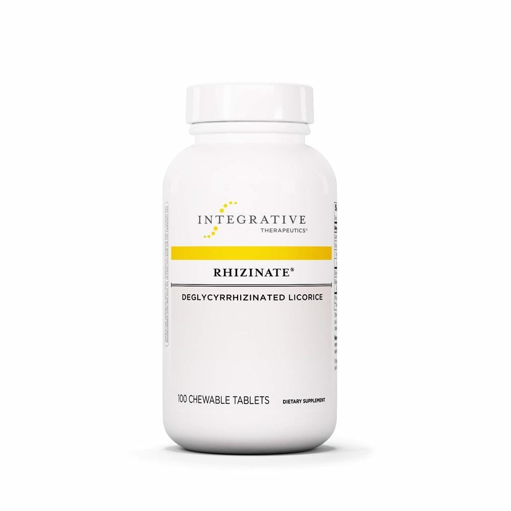 Integrative Therapeutics Rhizinate Deglycyrrhizinated Licorice -- 100 Chewable Tablets Original