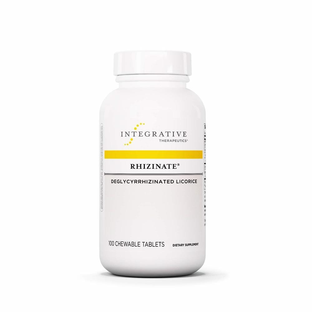 Integrative Therapeutics Rhizinate Deglycyrrhizinated Licorice Original Flavor -- 100 Chewable Tablets