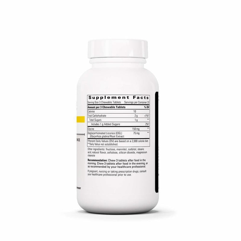 Integrative Therapeutics Rhizinate Deglycyrrhizinated Licorice Original Flavor -- 100 Chewable Tablets