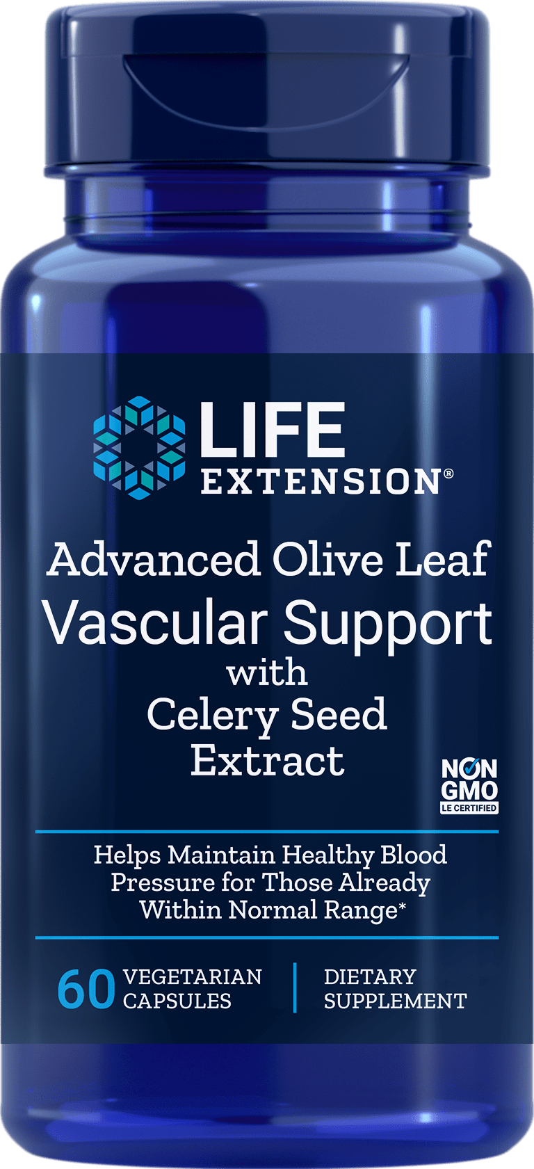 Life Extension Advanced Olive Leaf Vascular Support -- 60 Capsules