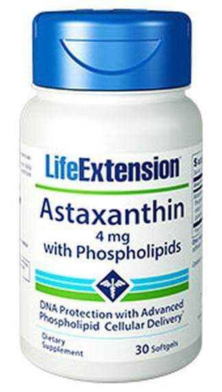 Life Extension Astaxanthin with Phospholipids 4 mg -- 30 Softgels