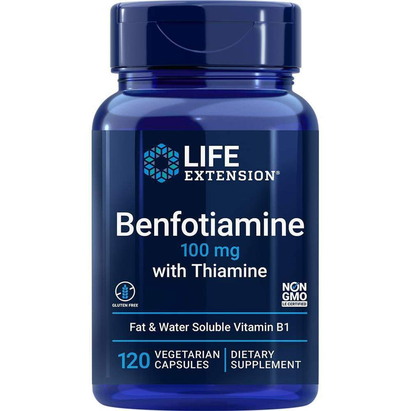 Life Extension Benfotiamine With Thiamine -- 120 Capsules