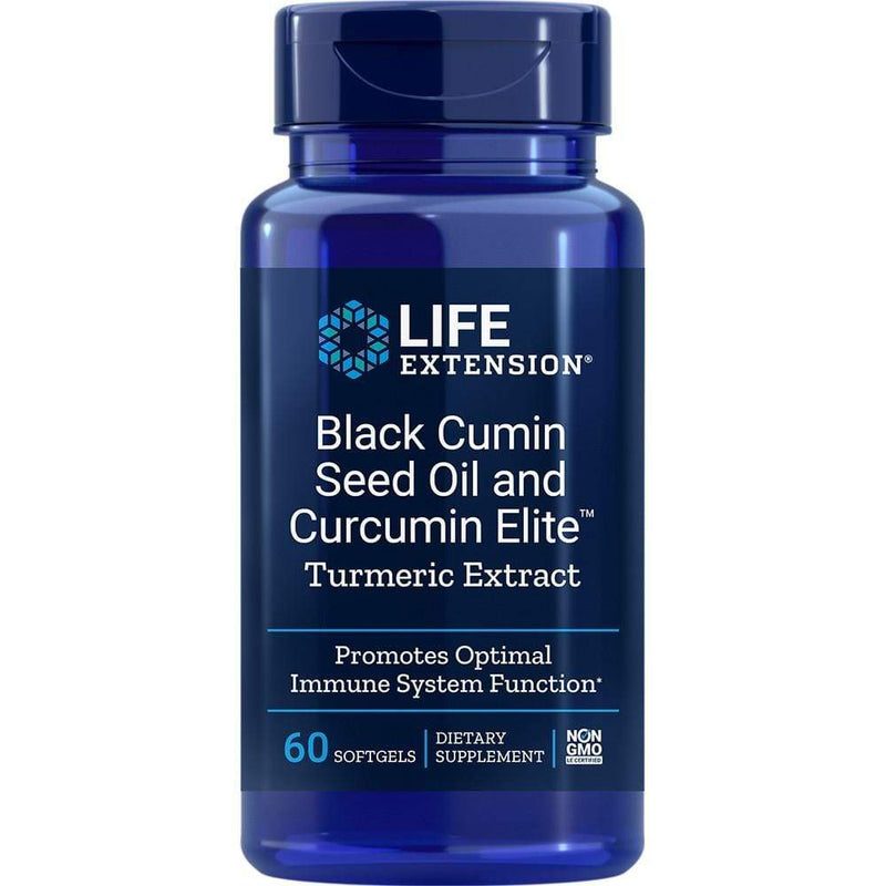 Life Extension Black Cumin Seed Oil & Curcumin Elite‚ Tumeric Extract -- 60 Softgels