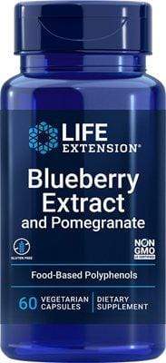 Life Extension Blueberry Extract Capsules w-Pomegranate -- 60 Capsules