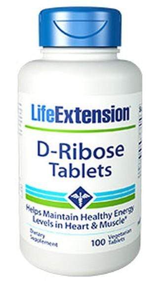 Life Extension D-Ribose Tablets -- 100 Vegetarian Tablets