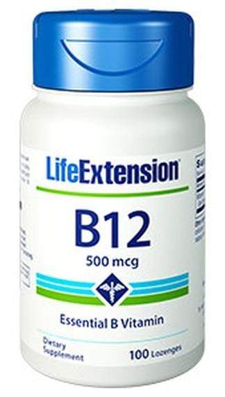 Life Extension Dissolving Vitamin B12 (500 mcg) -- 100 Lozenges