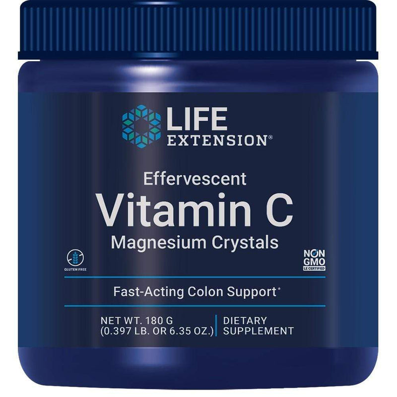 Life Extension Effervescent Vitamin C-Magnesium Crystals -- 180 Gm