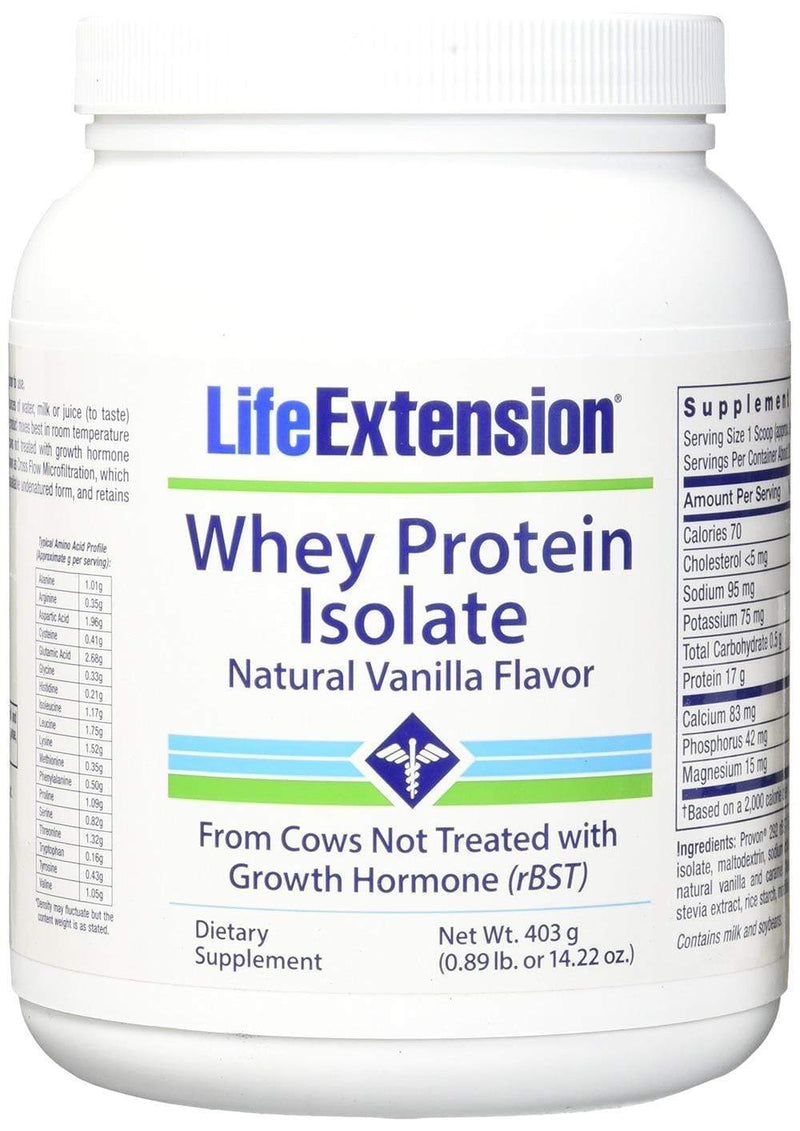 Life Extension Enhanced Life Extension Whey Protein Isolate Vanilla -- 1 lb.