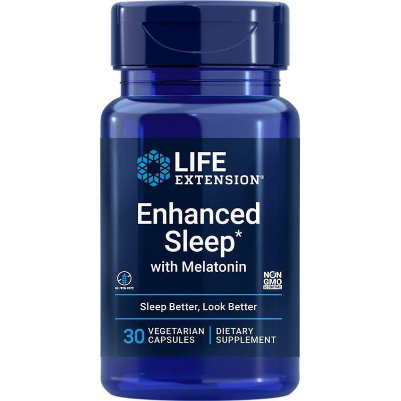 Life Extension Enhanced Sleep W- Melatonin -- 30 Capsules