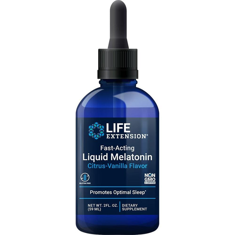 Life Extension Fast-Acting Liquid Melatonin Citrus Vanilla Flavor -- 2 Fl Oz