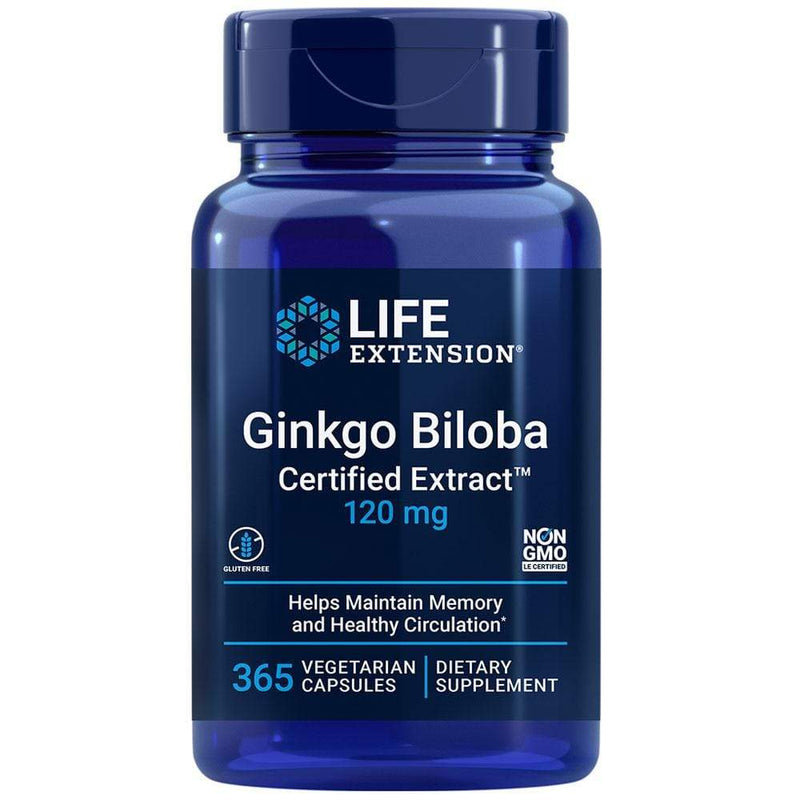 Life Extension Ginkgo Biloba Certified Extract -- 365 Capsules