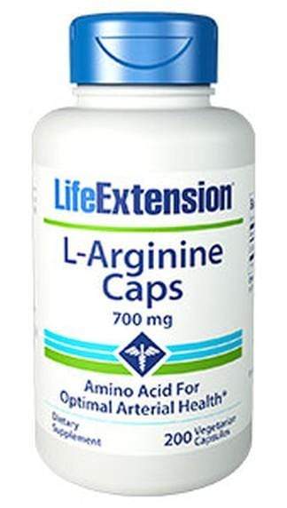 Life Extension L-Arginine 700 mg -- 200 Vegetarian Capsules