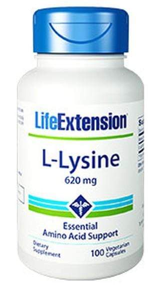 Life Extension L-Lysine 620 mg -- 100 Vegetarian Capsules