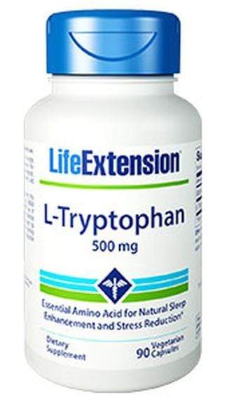 Life Extension L-Tryptophan 500 mg -- 90 Vegetarian Capsules