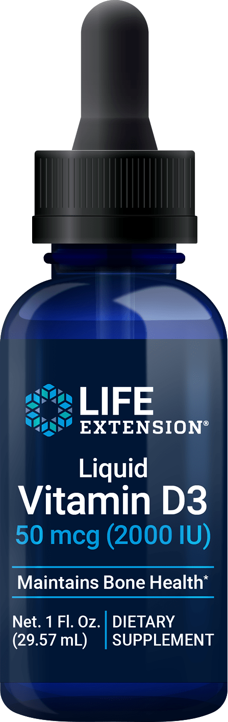 Life Extension Liquid Vitamin D3 -- 1 Fl oz-2000 IU