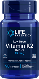 Life Extension Low Dose Vitamin K2 MK 7 -- 90 SoftGels 1 Pack