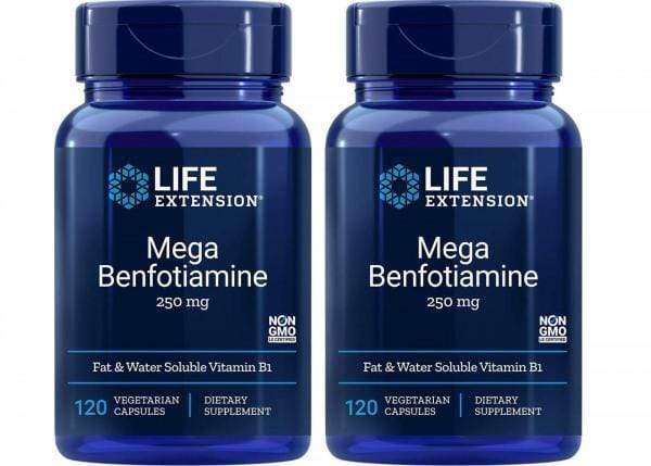 Life Extension Mega Benfotiamine -- 120 Capsules 2 Pack