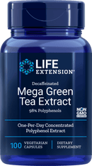 Life Extension Mega Decaf Green Tea Extract -- 100 Capsules