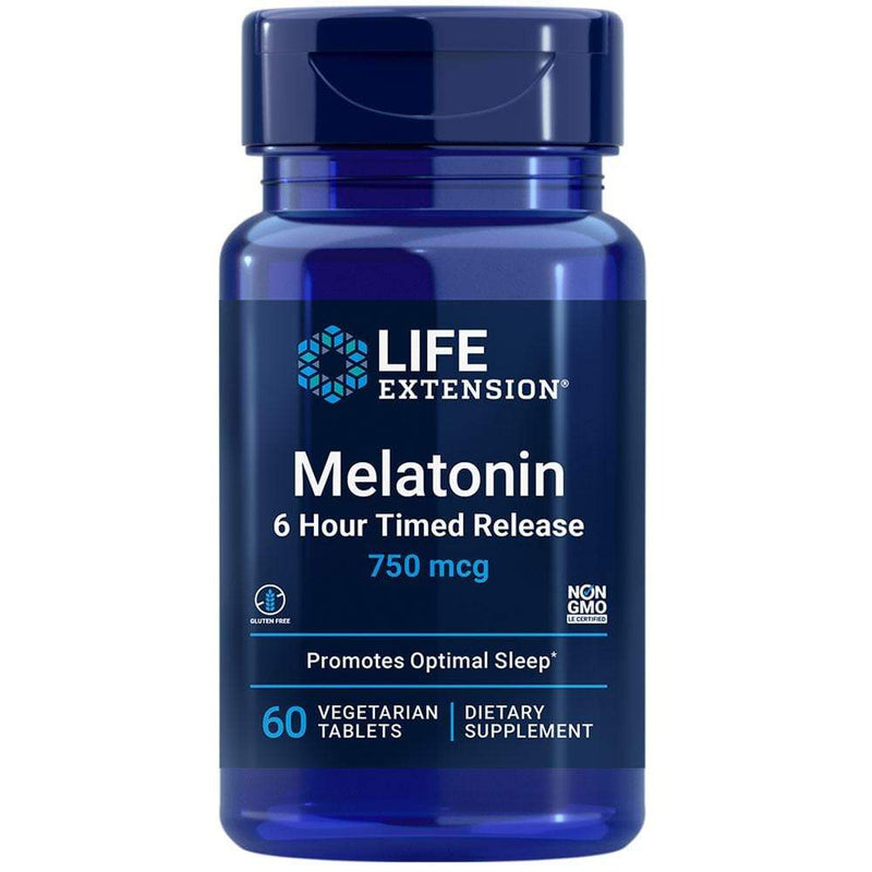 Life Extension Melatonin Time Released 750 mcg-- 100 Tablets