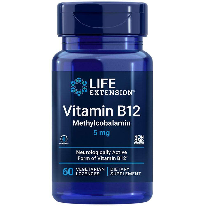 Life Extension Methylcobalamin Dissolve In Mouth Lozenges Vanilla 5mg -- 60 Lozenges