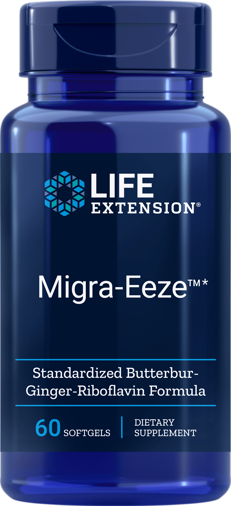 Life Extension Migra Eeze Butterbur Ginger Riboflavin -- 60 SoftGels