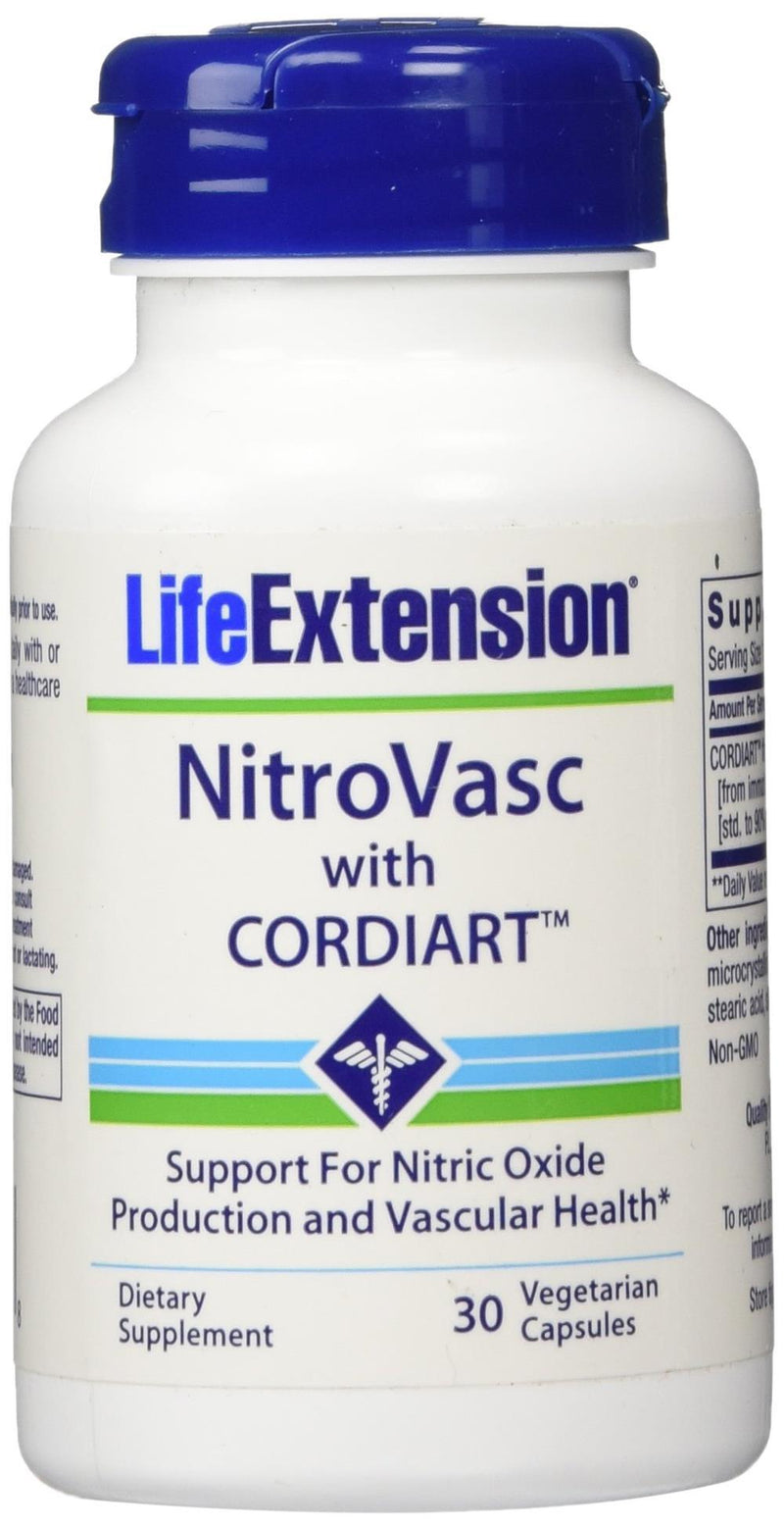 Life Extension Nitrovasc with Cordiart, 30 Count