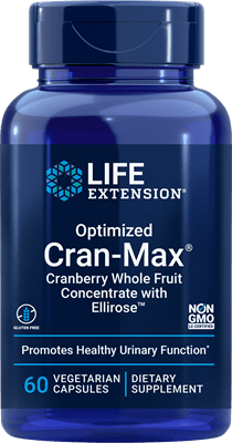 Life Extension Optimized Cran-Max w-Ellirose -- 60 Vegetarian Capsules