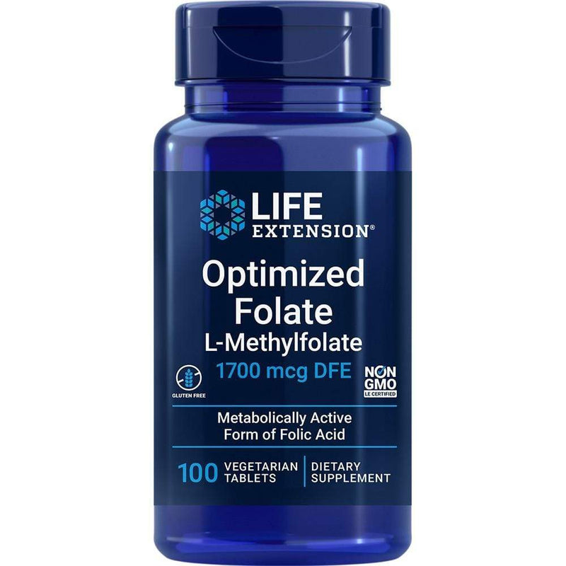 Life Extension Optimized Folate -- 100 Tablets