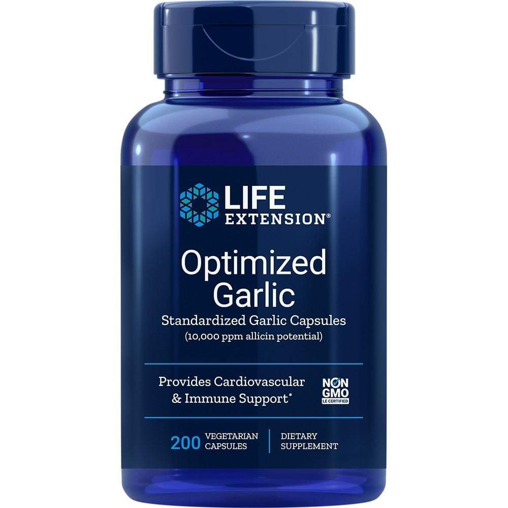 Life Extension Optimized Garlic -- 200 Capsules